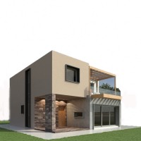 Prefabricated 3d Modular House Pre Engineered Light Steel Frame Villa House South America